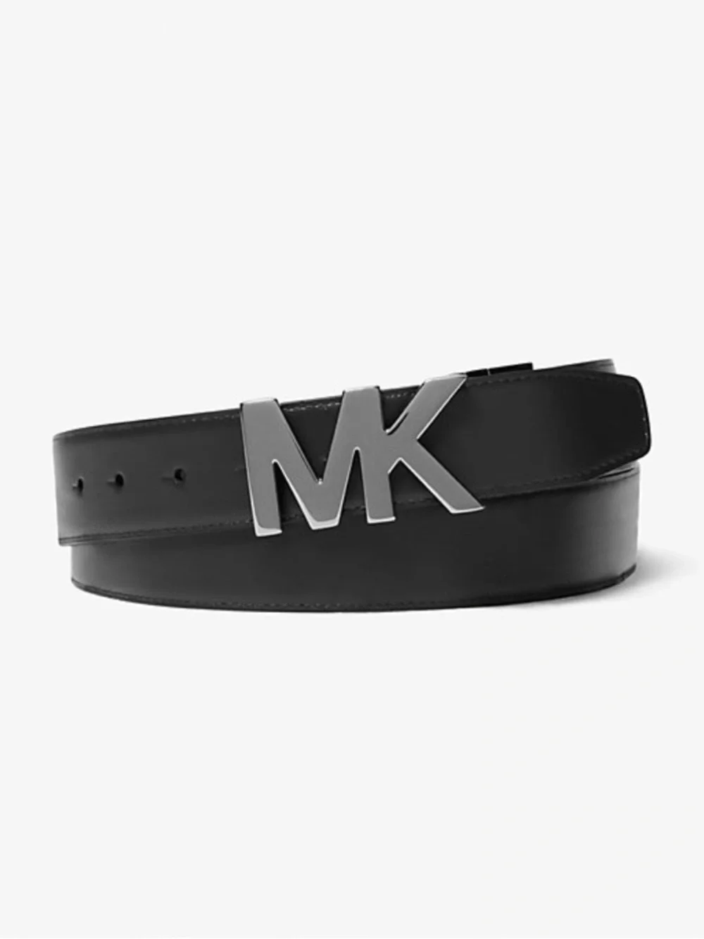 Michael Kors Black Men's Belt with MK Logo & STD Buckle Reversible and One size.